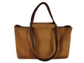 Hermes Shoulder Bag Kabak Elan PM Brown Canvas Leather Silver