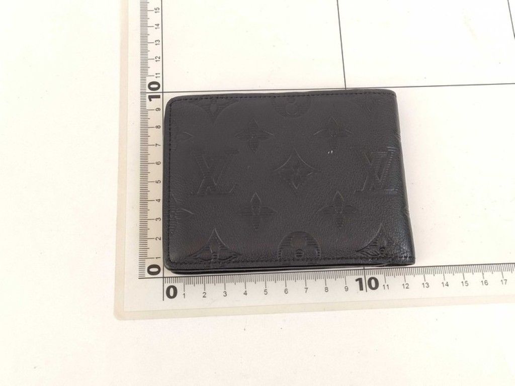 Louis Vuitton Bifold Wallet Portefeuille Multiple Black Monogram Shadow — view 2