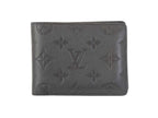 Louis Vuitton Bifold Wallet Portefeuille Multiple Black Monogram Shadow