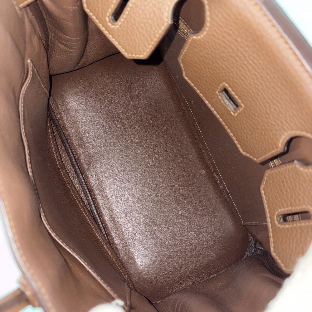 Hermes Handbag Birkin 30 Retourne Leather Brown Gold — view 4