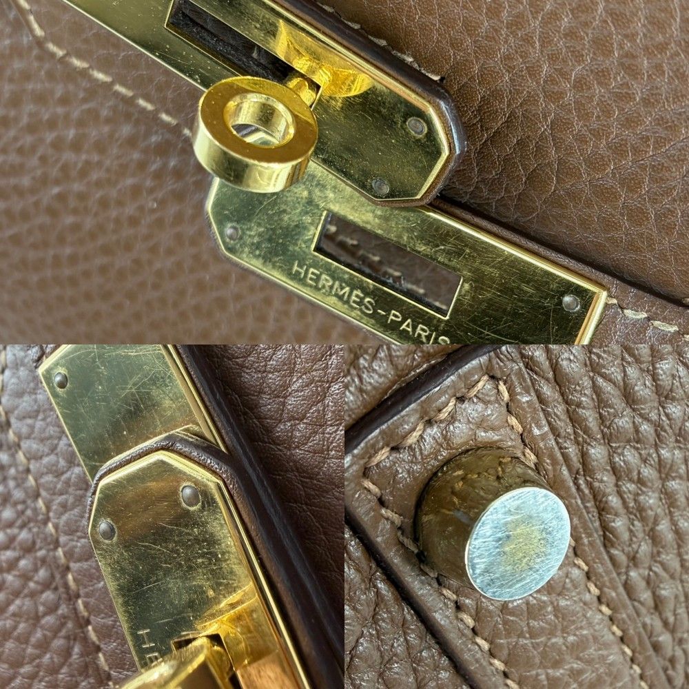 Hermes Handbag Birkin 30 Retourne Leather Brown Gold — view 8