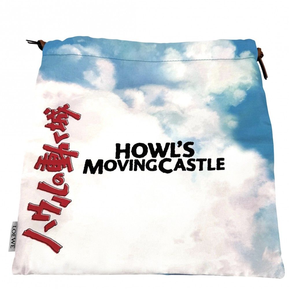 Loewe Pouch Studio Ghibli Collaboration Drawstring Howl's Moving Castle Cotton — view 2