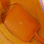 Hermes Handbag Picotin PM Leather Orange Silver — view 4
