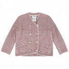 Chanel Set Summer Knit Border Cardigan Shorts 36 Red White Paper Cotton Silk — view 3