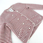 Chanel Set Summer Knit Border Cardigan Shorts 36 Red White Paper Cotton Silk — view 6
