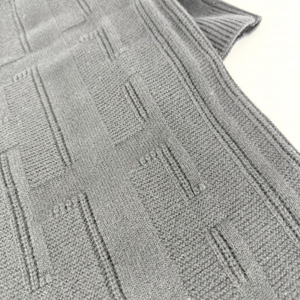 Hermes Dress Logo Knit Short Sleeve 34 Black Wool Spring Summer — view 8