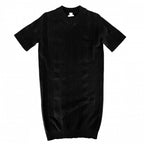 Hermes Dress Logo Knit Short Sleeve 34 Black Wool Spring Summer