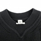 Hermes Dress Logo Knit Short Sleeve 34 Black Wool Spring Summer — view 4