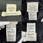 Hermes Dress Logo Knit Short Sleeve 34 Black Wool Spring Summer — view 3
