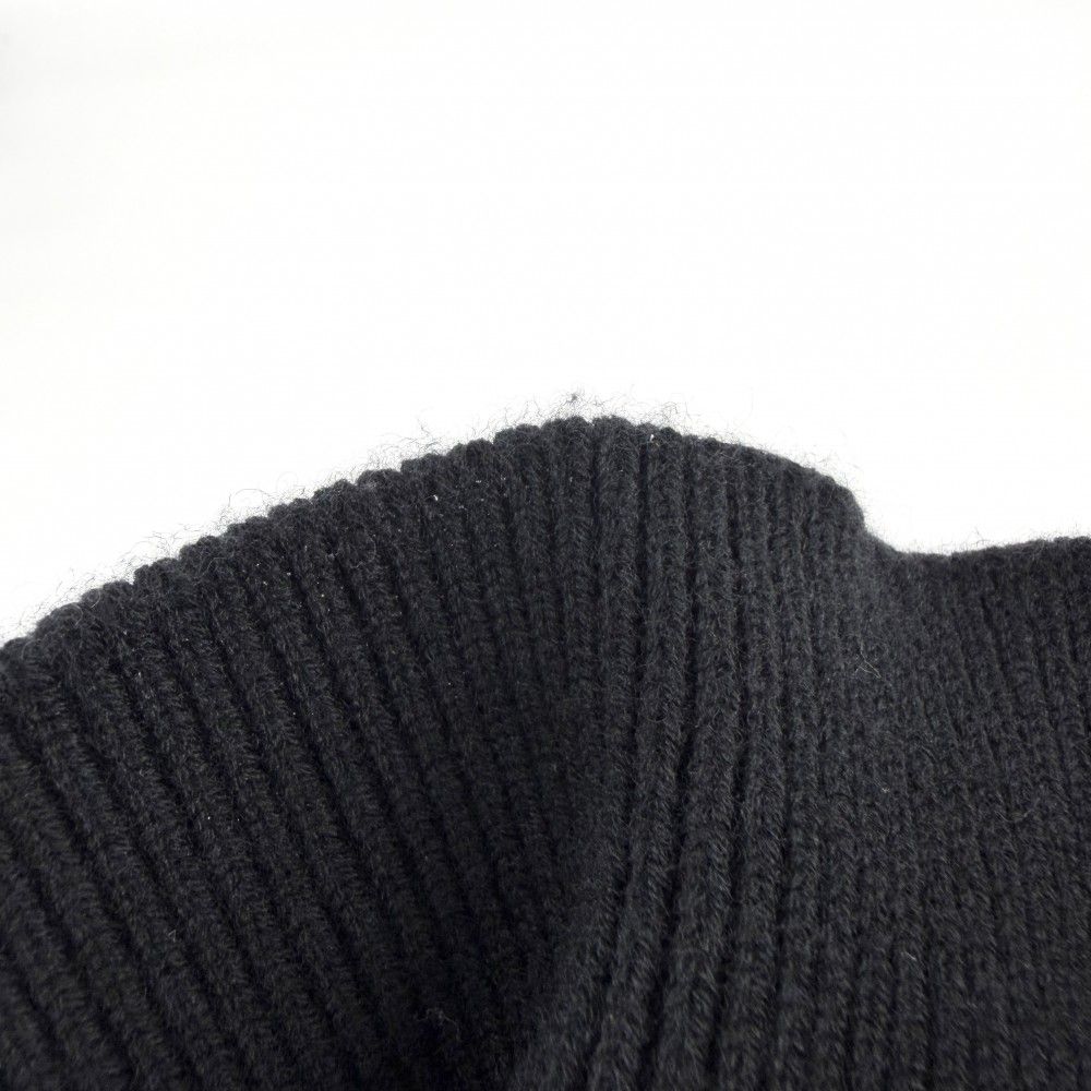 Hermes Dress Logo Knit Short Sleeve 34 Black Wool Spring Summer — view 7