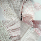 Chanel Dress Tweed Check Coco Button Sequin 38 Pink White Spring Summer Autumn — view 5