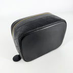 Chanel Pouch Makeup Bicolor Vanity Leather Black Gold — view 3