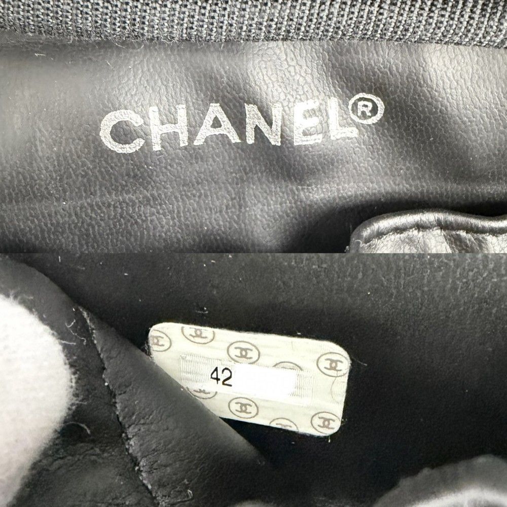 Chanel Pouch Makeup Bicolor Vanity Leather Black Gold — view 5