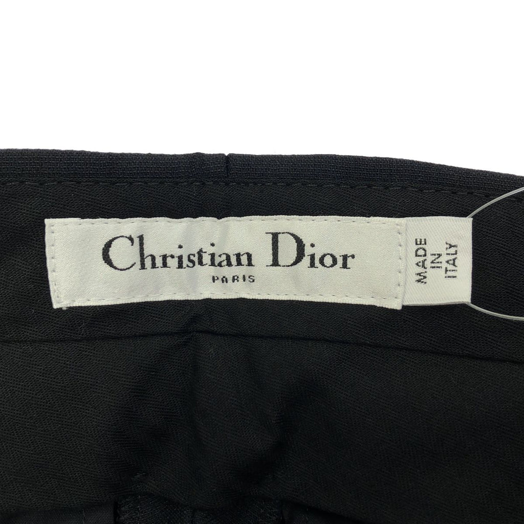 Dior Wool Silk Cropped Trousers Pants Black — view 3