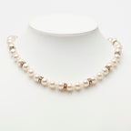 Celine Pearl Necklace Gold Silver Faux Metal Plated — view 6