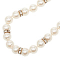 Celine Pearl Necklace Gold Silver Faux Metal Plated