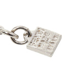 Fendi Logo Cube Necklace Silver Pink Orange Metal — view 8