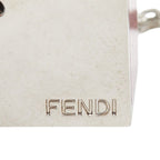 Fendi Logo Cube Necklace Silver Pink Orange Metal — view 6