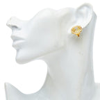 Saint Laurent Logo Earrings Gold Plated Rhinestone — view 5