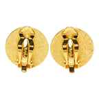 Saint Laurent Logo Earrings Gold Plated Rhinestone — view 3