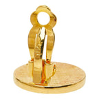 Saint Laurent Logo Earrings Gold Plated Rhinestone — view 4