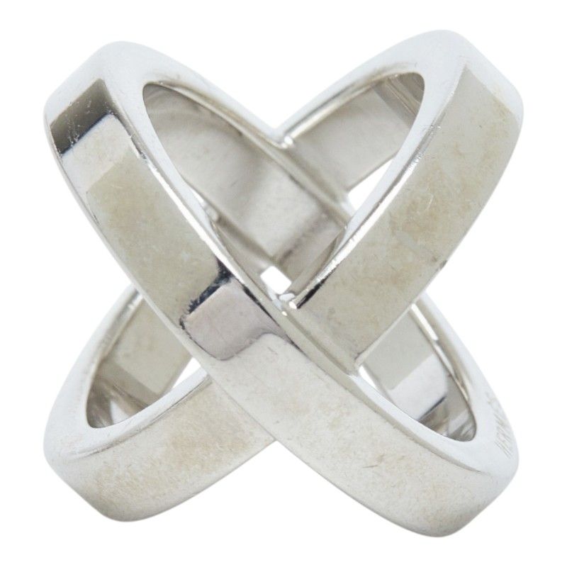 Hermes Cosmos Scarf Ring Silver Metal — view 3