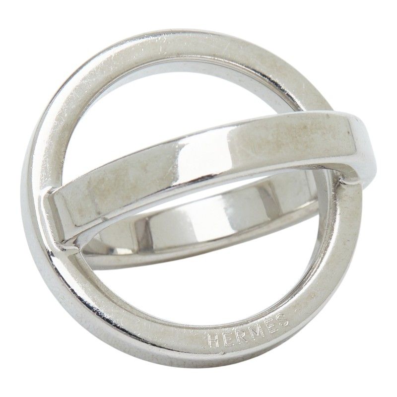 Hermes Cosmos Scarf Ring Silver Metal — view 4