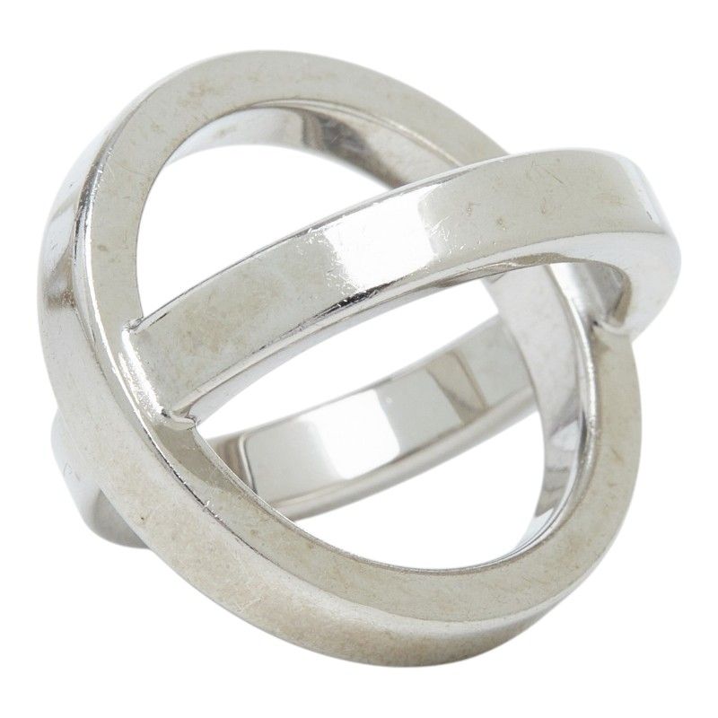 Hermes Cosmos Scarf Ring Silver Metal — view 2