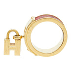 Hermes Kelly Scarf Ring Gold Plated Leather — view 5