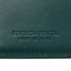 Bottega Veneta Maxi Intrecciato Cassette Bifold Wallet Green Leather — view 6