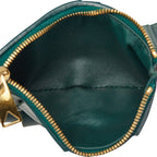 Bottega Veneta Maxi Intrecciato Cassette Bifold Wallet Green Leather — view 7