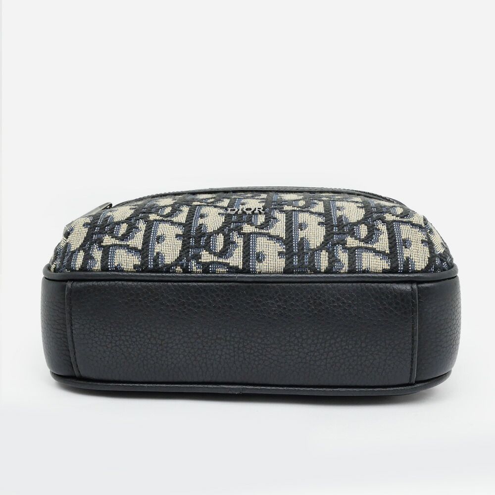 Dior Rider 2.0 Zip Messenger Bag Mini Navy Shoulder Oblique — view 3