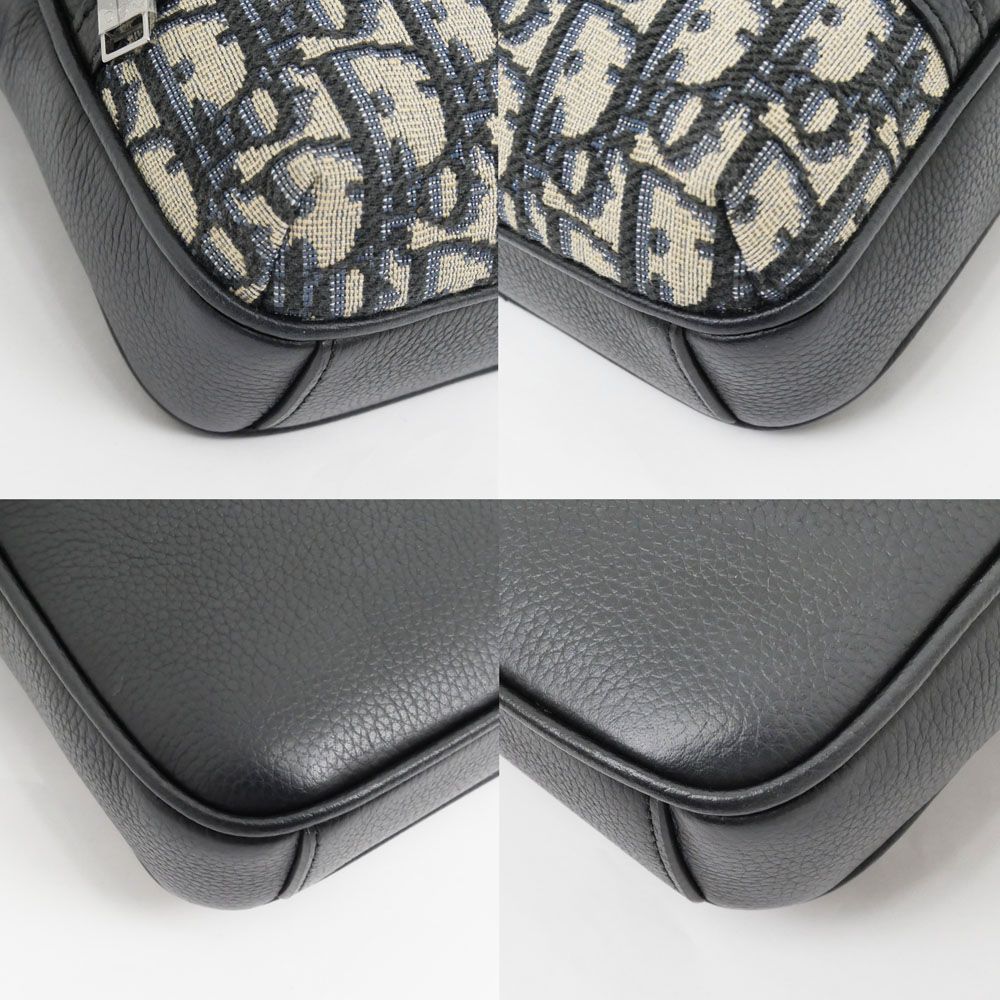 Dior Rider 2.0 Zip Messenger Bag Mini Navy Shoulder Oblique — view 4