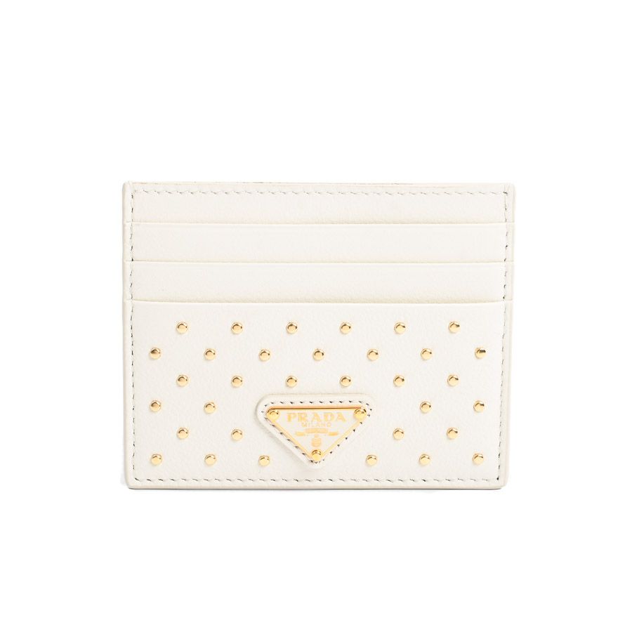 Prada Card Case Card Holders White