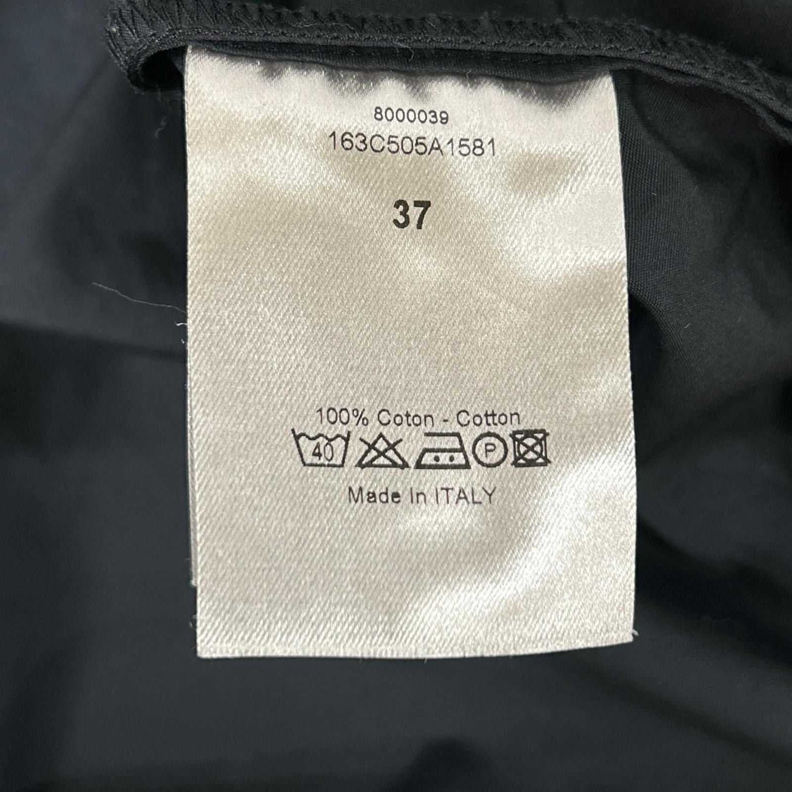 Dior Homme Dark Navy Stand Color Cotton Broad Dress Shirt 37 — view 5