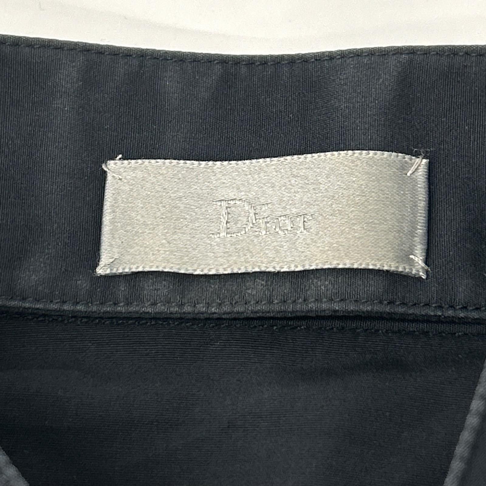 Dior Homme Dark Navy Stand Color Cotton Broad Dress Shirt 37 — view 3