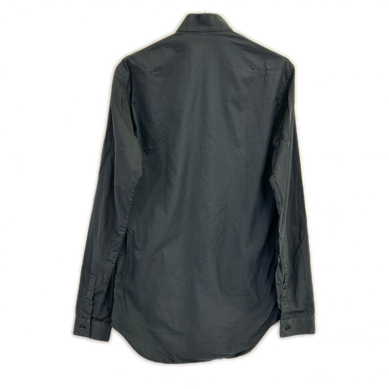 Dior Homme Dark Navy Stand Color Cotton Broad Dress Shirt 37 — view 2