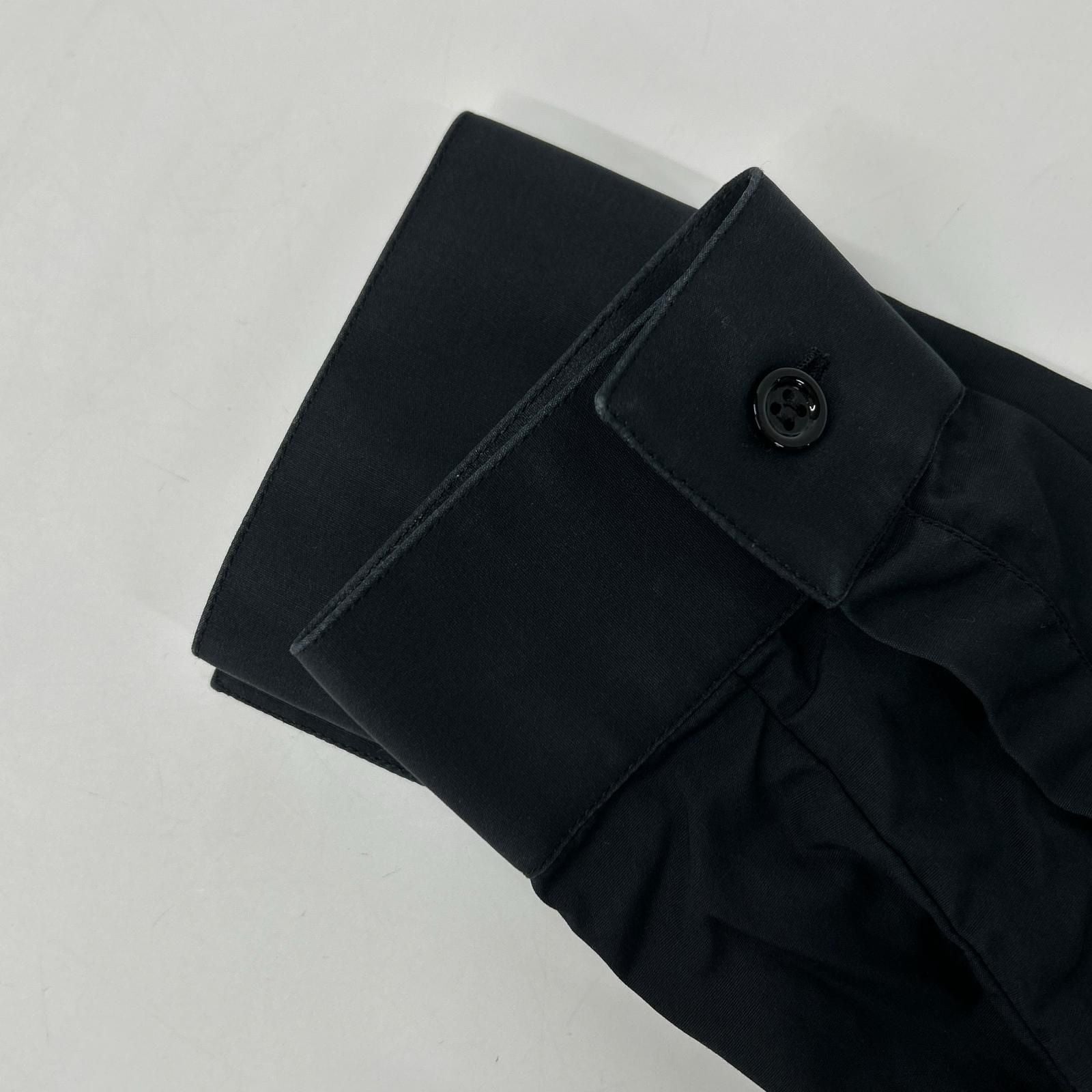 Dior Homme Dark Navy Stand Color Cotton Broad Dress Shirt 37 — view 8