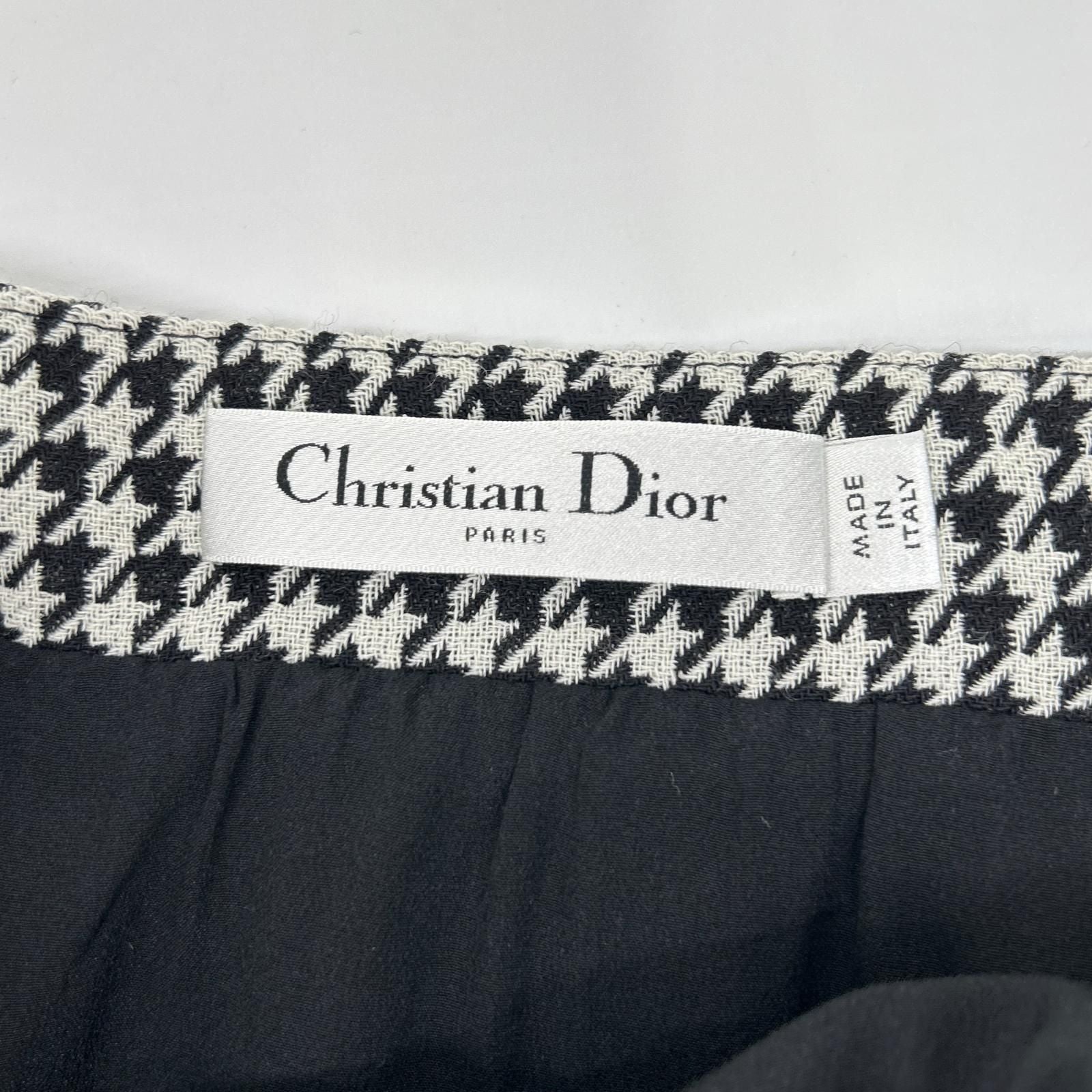 Dior Houndstooth Midi Skirt — view 3
