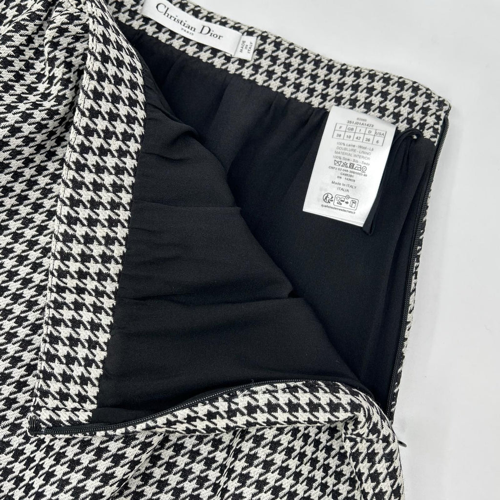 Dior Houndstooth Midi Skirt — view 7
