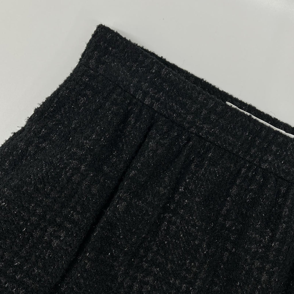 Dior Black Lame Tweed Calf Skirt — view 6