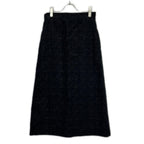 Dior Black Lame Tweed Calf Skirt — view 2
