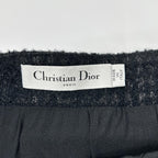 Dior Black Lame Tweed Calf Skirt — view 3