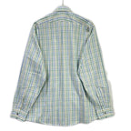 Hermes Long Sleeve Shirt Series Button Green Check — view 2