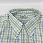 Hermes Long Sleeve Shirt Series Button Green Check — view 7