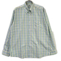 Hermes Long Sleeve Shirt Series Button Green Check