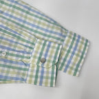 Hermes Long Sleeve Shirt Series Button Green Check — view 8