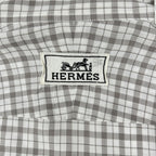 Hermes Long Sleeve Shirt Series Button Gray Check — view 4