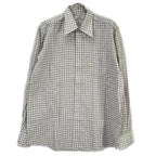 Hermes Long Sleeve Shirt Series Button Gray Check