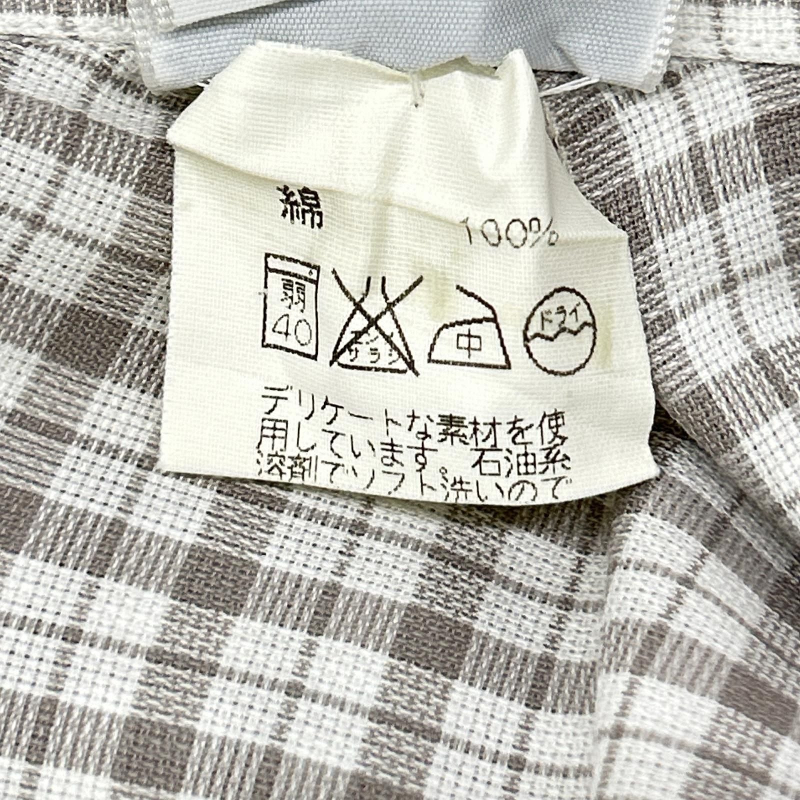 Hermes Long Sleeve Shirt Series Button Gray Check — view 5